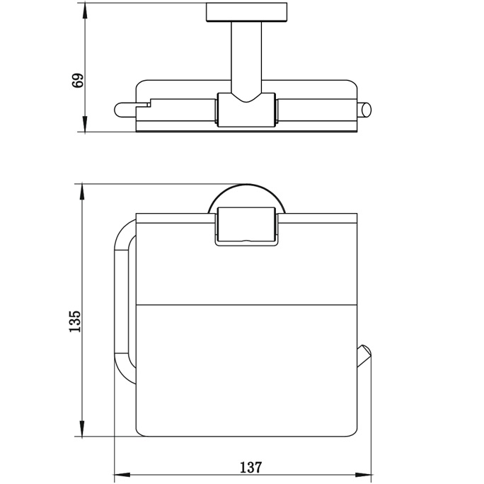 Держатель туалетной бумаги Whitecross Ergo ER2262GLB (золото брашированное PVD)