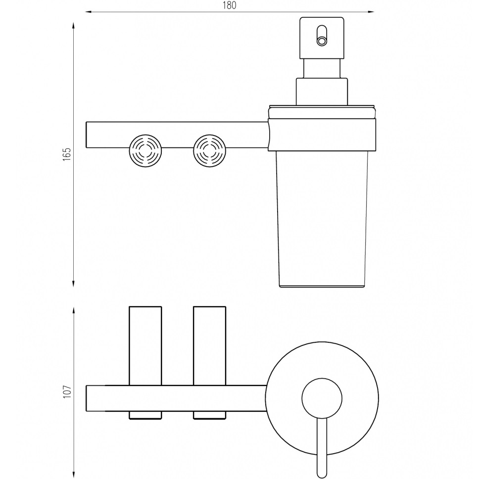 Диспенсер с держателем Abber Osten 316 AA1859BG (золото брашированное)