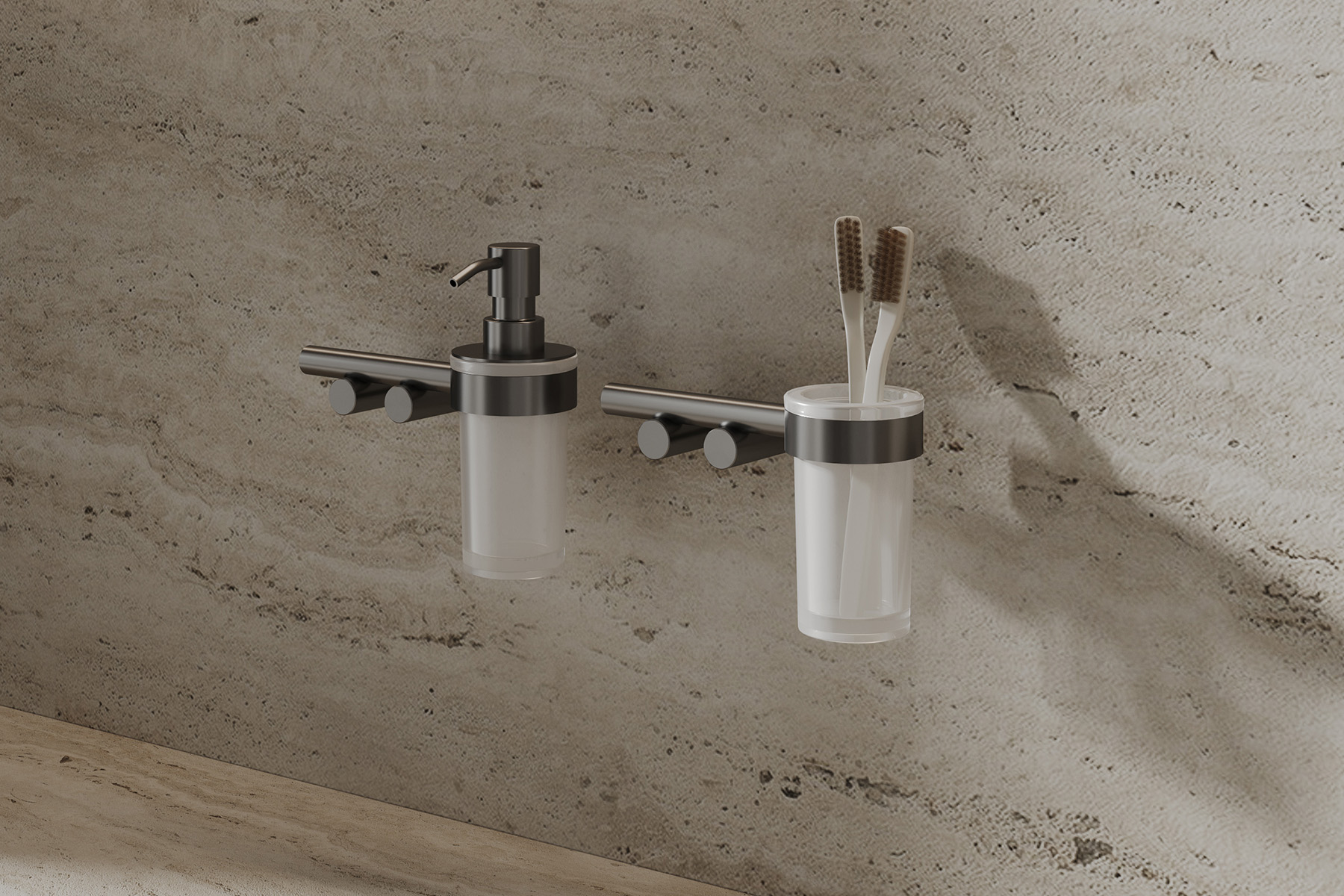 Диспенсер с держателем Abber Osten 316 AA1859BGG (оружейная сталь брашированная)