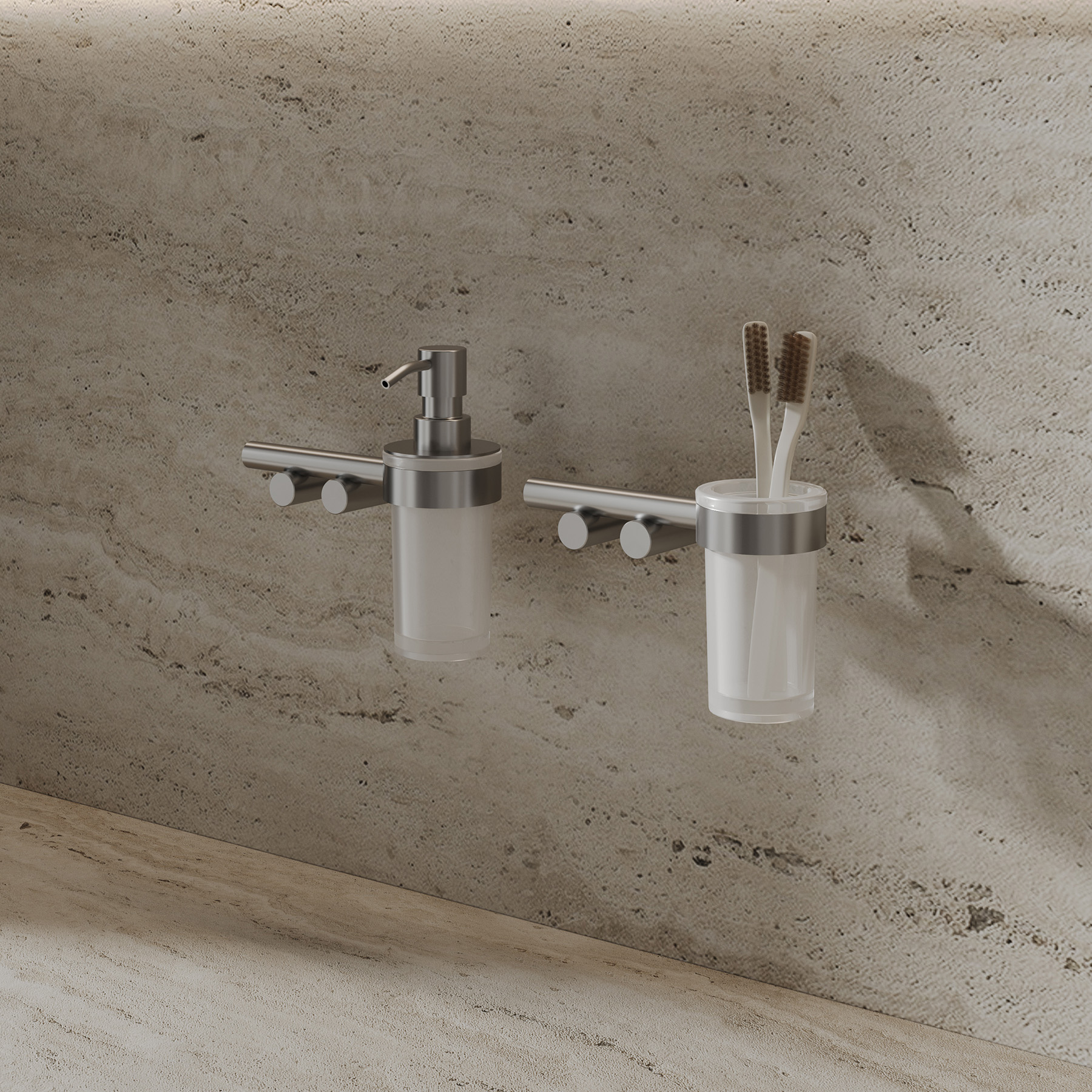 Диспенсер с держателем Abber Osten 316 AA1859BST (сталь брашированная)