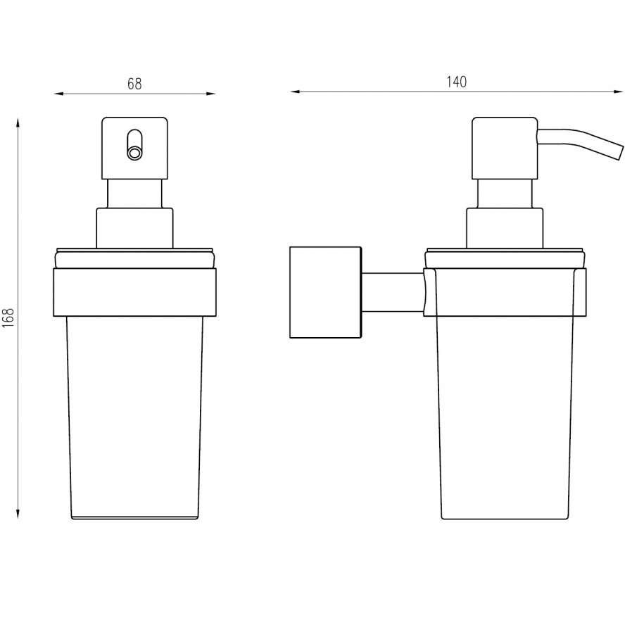 Диспенсер с держателем Abber Osten 316 AA185A9BG (золото брашированное)
