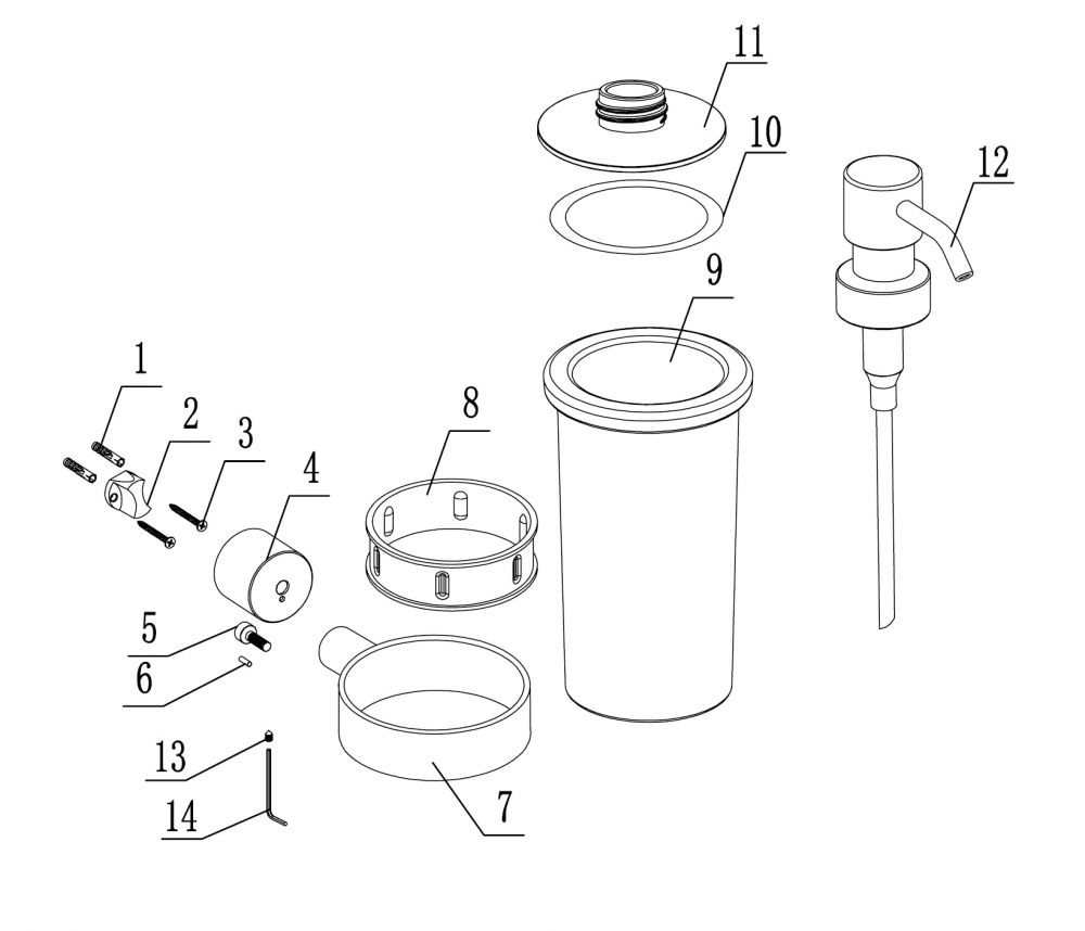 Диспенсер с держателем Abber Osten 316 AA185A9BG (золото брашированное)