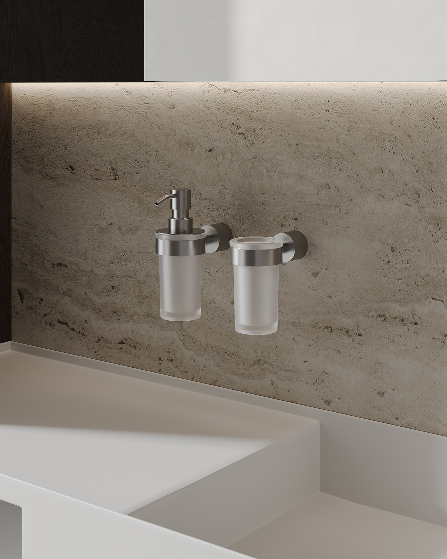 Диспенсер с держателем Abber Osten 316 AA185A9BST (сталь брашированная)