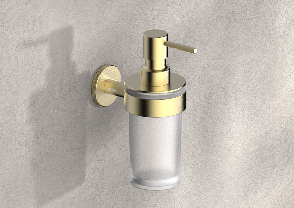 Диспенсер с держателем Abber Pol 316 AA195A9BG (светлое золото брашированное)