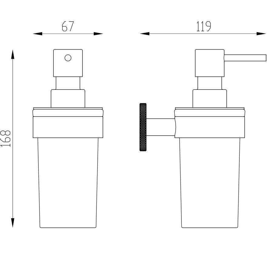 Диспенсер с держателем Abber Pol 316 AA195A9BST (сталь брашированная)