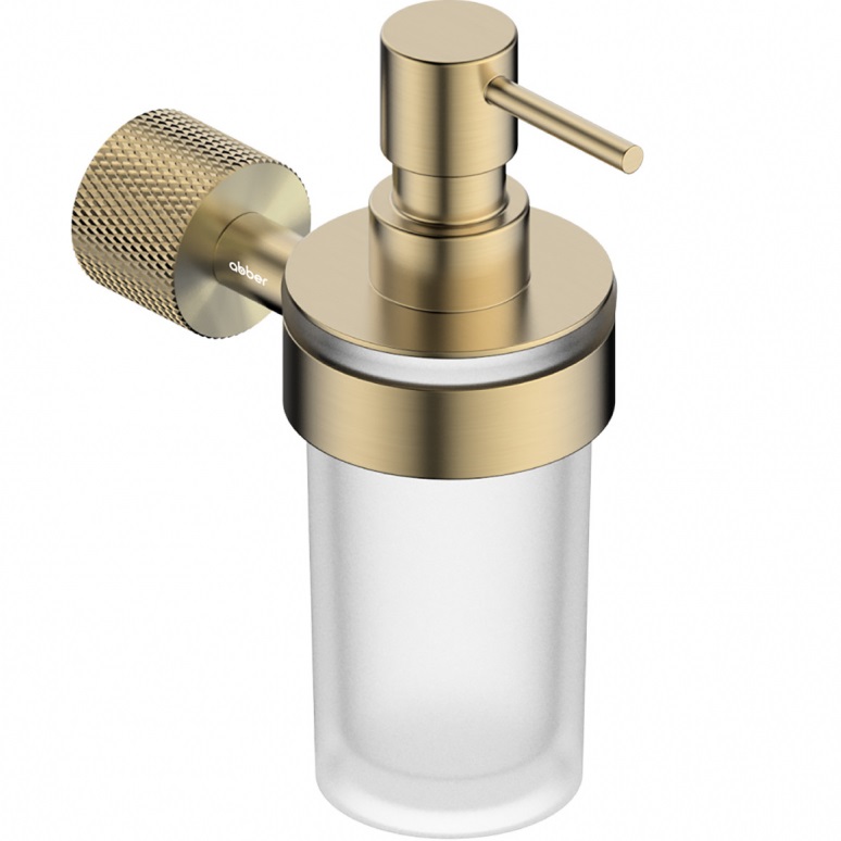 Диспенсер с держателем настенный Abber Pol 316 AA1959BG (светлое золото брашированное)