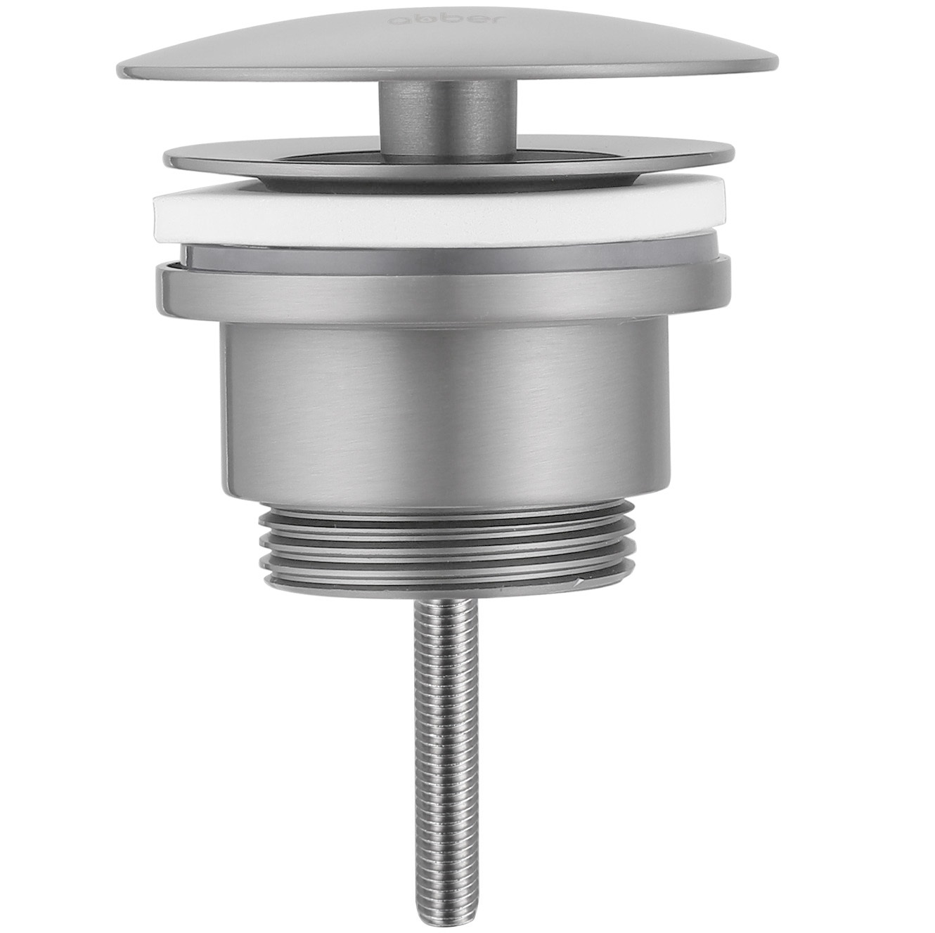 Донный клапан для раковины Abber Bequem AF0012SP (сатин), фиксированный