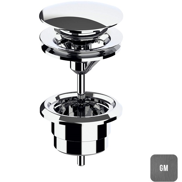 Донный клапан для раковины Almar Core E094000.GM (оружейный металл брашированный PVD)