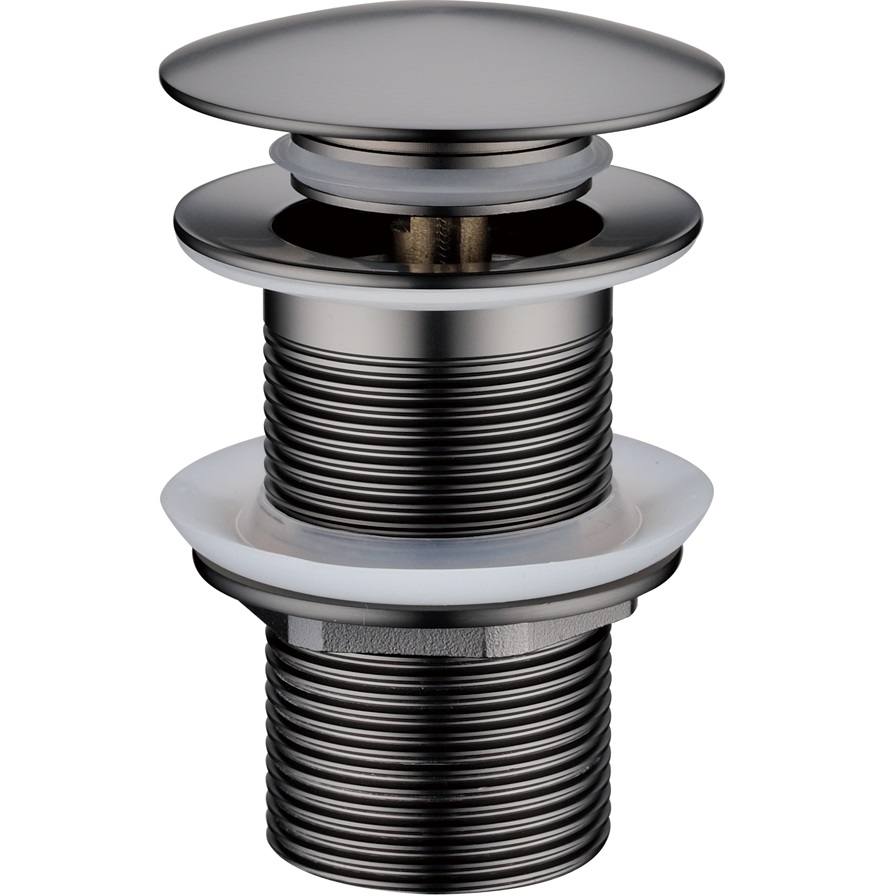 Донный клапан для раковины автомат (клик-клак) Boheme 612-GM (оружейный металл), без перелива