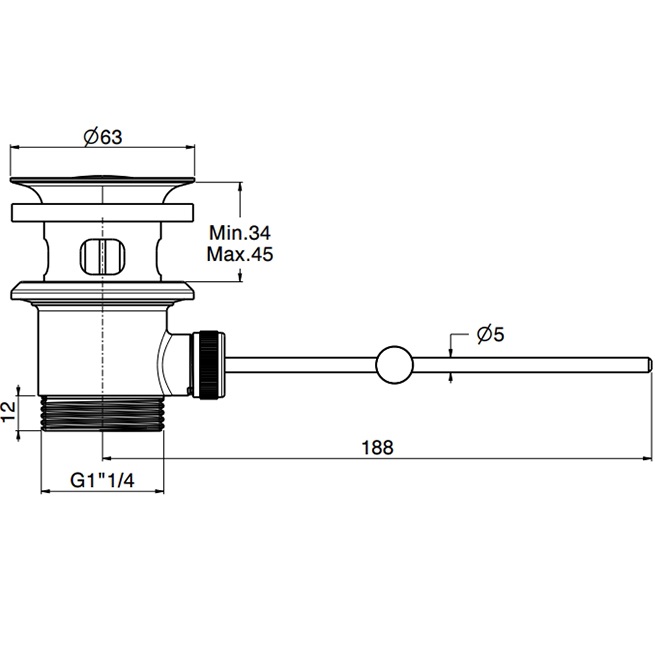 Донный клапан для раковины Fima Carlo Frattini Complementi Bagno F2004CR (хром)