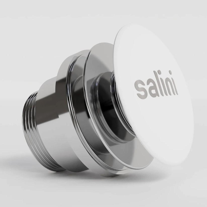 Донный клапан для раковины Salini S-Sense D 505 164201M (белый матовый), click-clack
