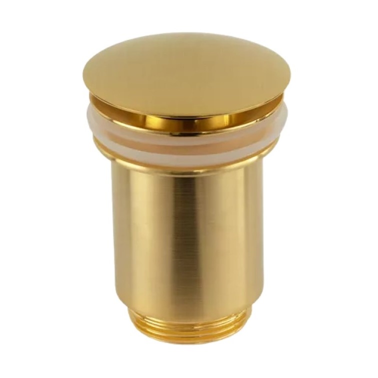 Донный клапан Remer 904CC114BG (золото брашированное), без перелива