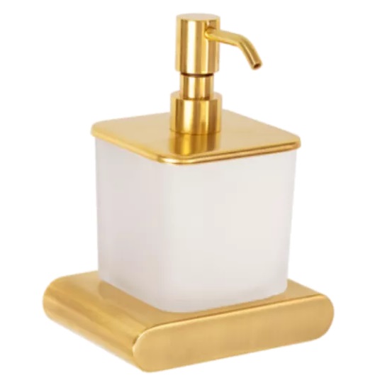Дозатор для жидкого мыла Remer Lounge LN13BG (золото браш.), подвесной