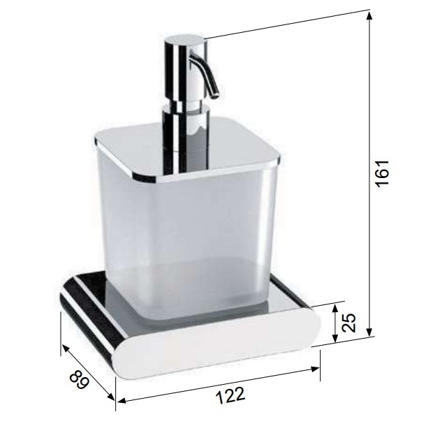Дозатор для жидкого мыла Remer Lounge LN13NPO (никель браш. матовый), подвесной