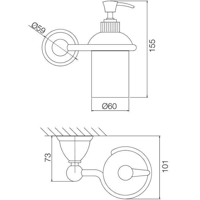 Дозатор для жидкого мыла подвесной Fima Carlo Frattini Accessori F6043/3OR (золотой)