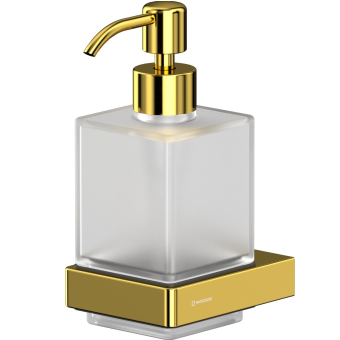 Дозатор для жидкого мыла подвесной Whitecross Cubo CU2440GL (золотой PVD)