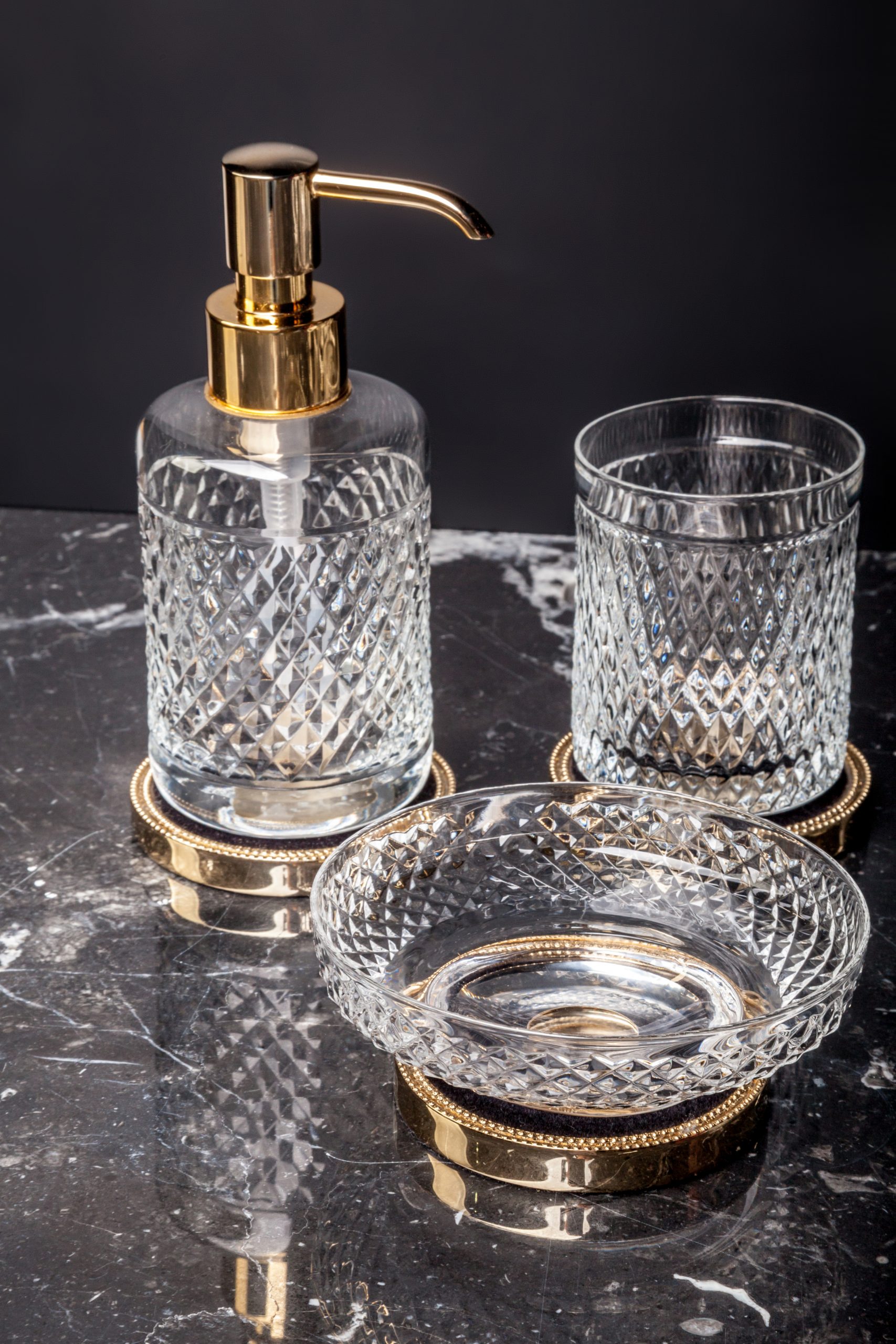 Дозатор настольный Boheme Murano Cristal 10228 (золотой)