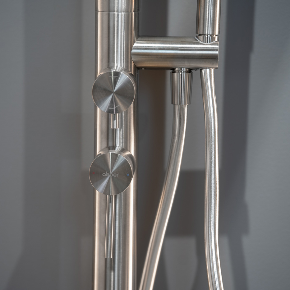 Душ напольный Abber Wasser Kreis 316 AF8180BST (сталь брашированная)