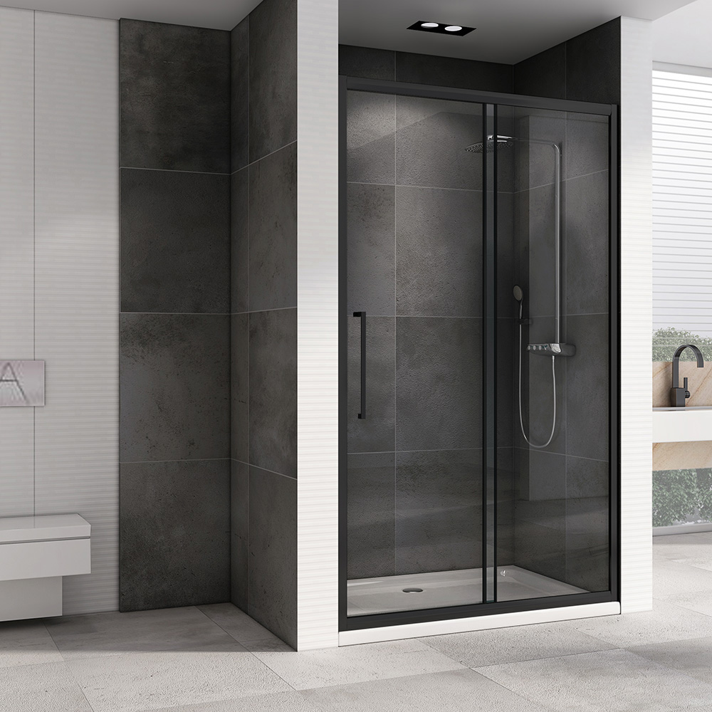 Душевая дверь Abber Schwarzer Diamant AG30130BH 130х195 (черный матовый)