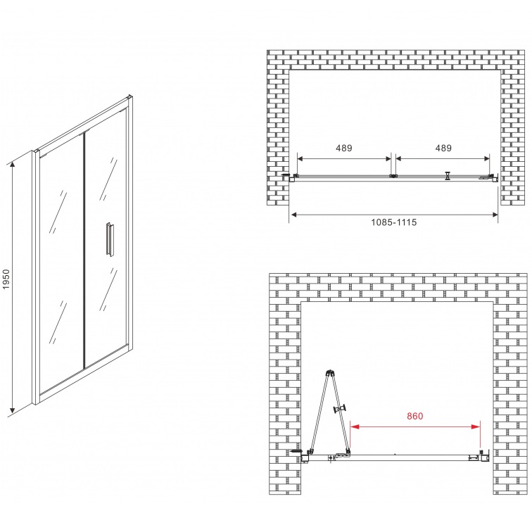 Душевая дверь Abber Sonnenstrand AG07110 110х195 (хром)