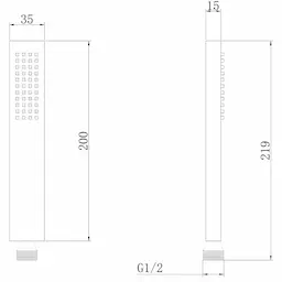 Душевая лейка Abber AF0050 (хром)