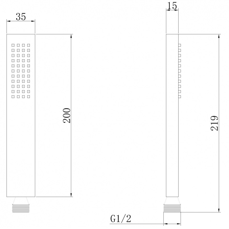 Душевая лейка Abber AF0050B (черный матовый)