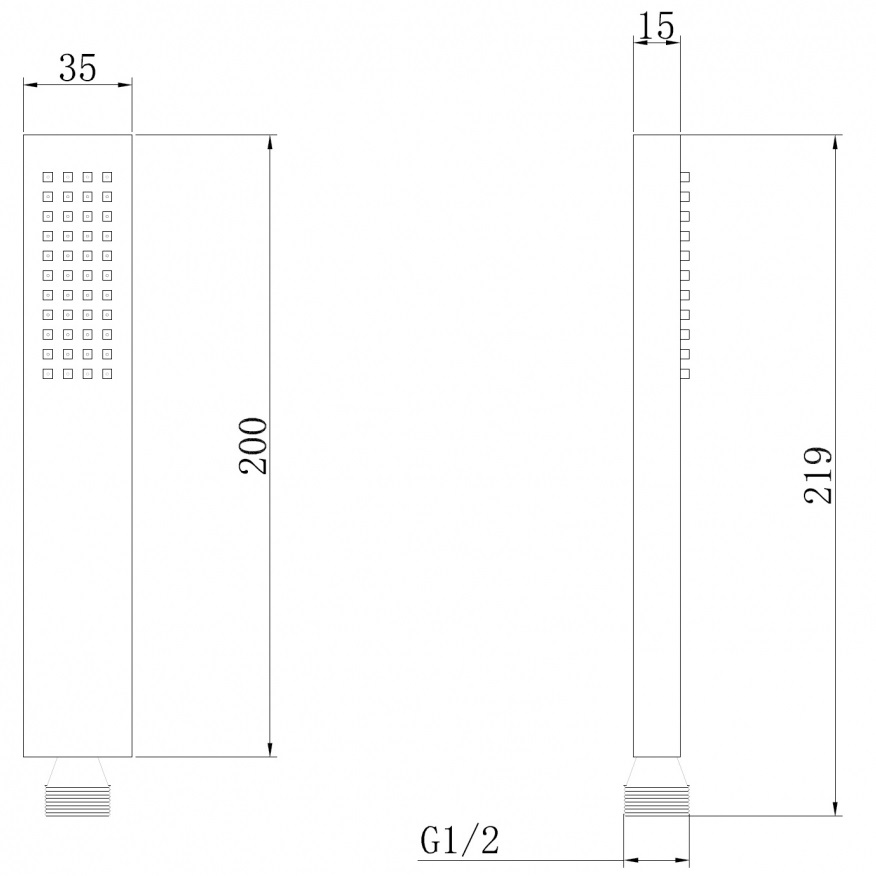 Душевая лейка Abber AF0050G (золотой матовый)