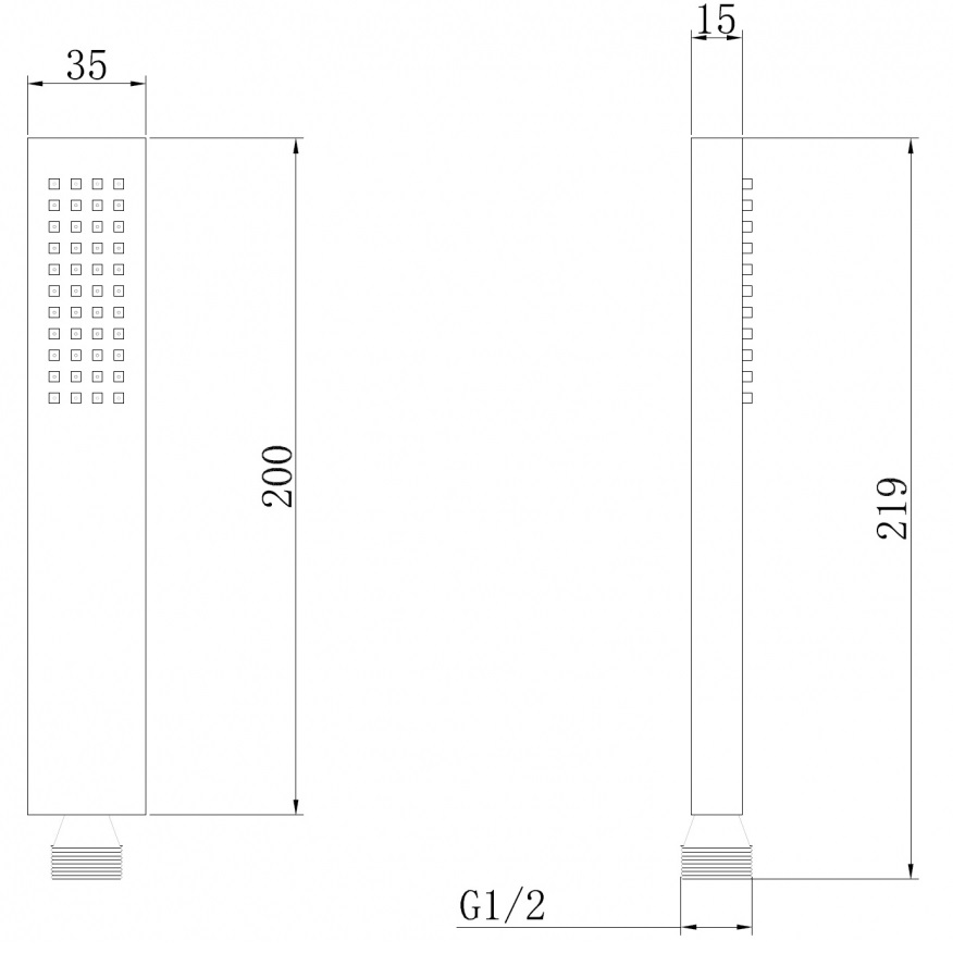 Душевая лейка Abber AF0050W (белый)