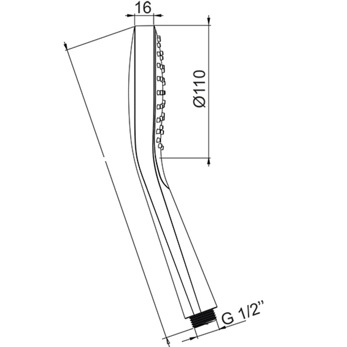Душевая лейка Almar 11см. E082101.AB (черный металл брашированный)