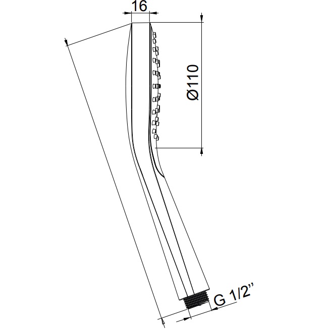Душевая лейка Almar 11см. E082101.MB (черный матовый)