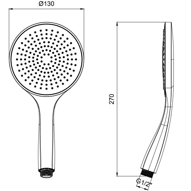 Душевая лейка Almar 13см. E082116.CR (хром)