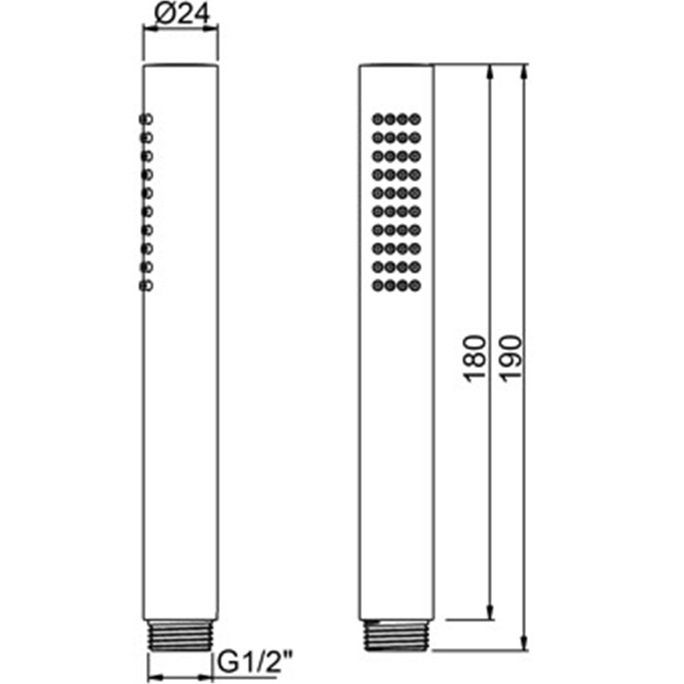 Душевая лейка Almar 316 Stainless Steel E082095.316 (нержавеющая сталь брашированная)