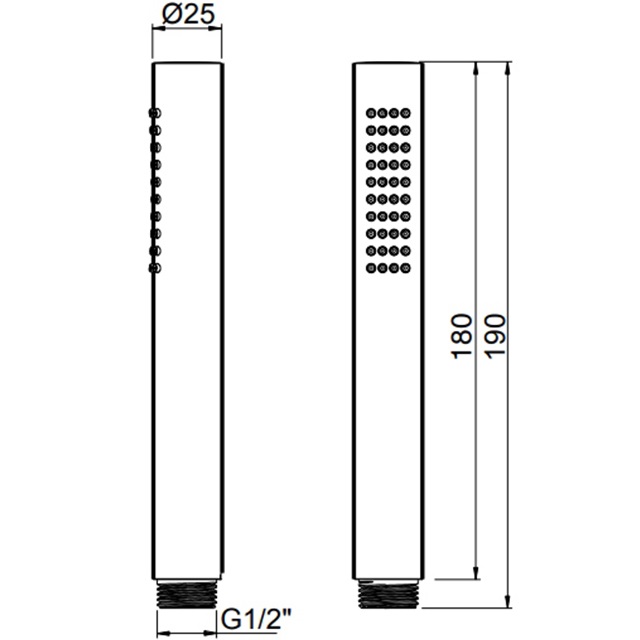 Душевая лейка Almar 316 Stainless Steel E082095.GM316 (оружейный металл брашированный PVD)