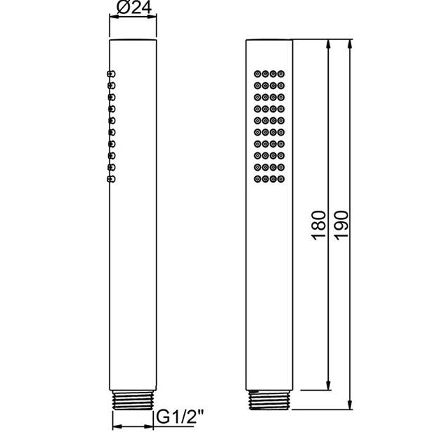 Душевая лейка Almar Easybrass E082091.HB (латунь брашированная)