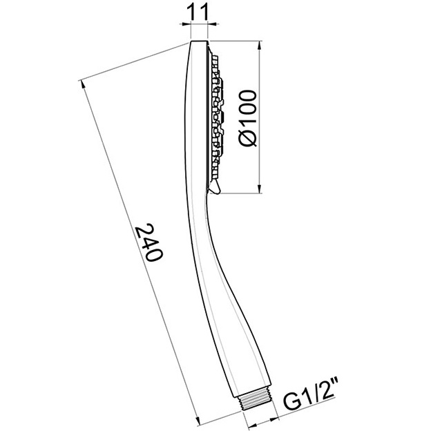 Душевая лейка Almar EcoAir Emotion 10см E082069.MB (черный матовый)