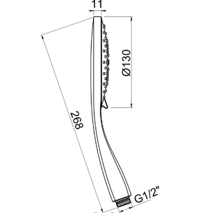 Душевая лейка Almar Emotion 13см E082073.MB (черный матовый)