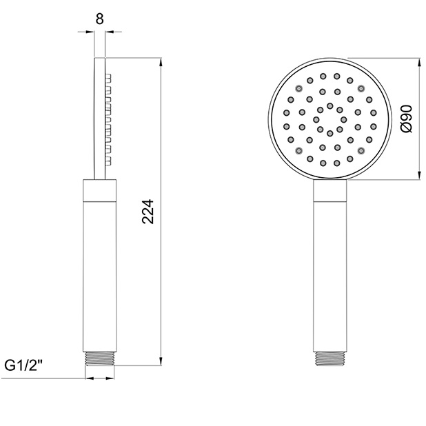 Душевая лейка Almar Posh D90мм E082108.CR (хром)