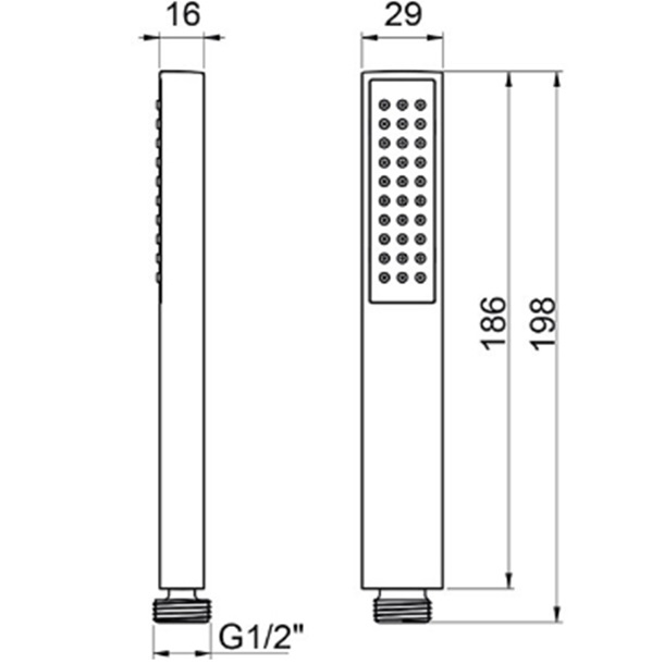 Душевая лейка Almar Thin E082094.CR (хром)