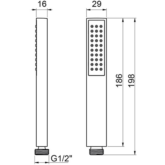 Душевая лейка Almar Thin E082094.MB (черный матовый)