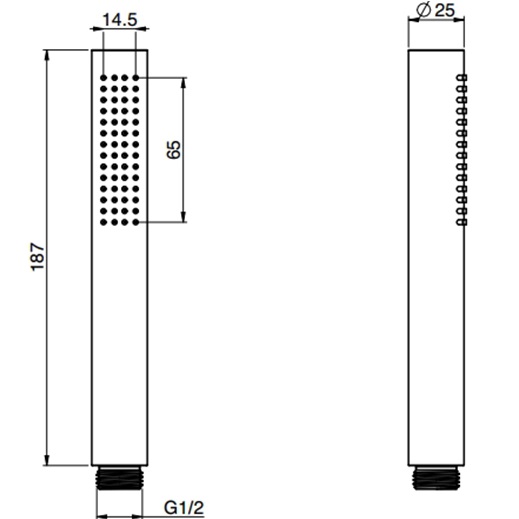 Душевая лейка Fima Carlo Frattini Wellness Doccette F2067NS (черный матовый)
