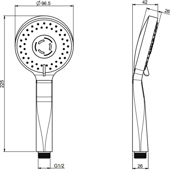 Душевая лейка Fima Carlo Frattini Wellness F2298CR (хром)