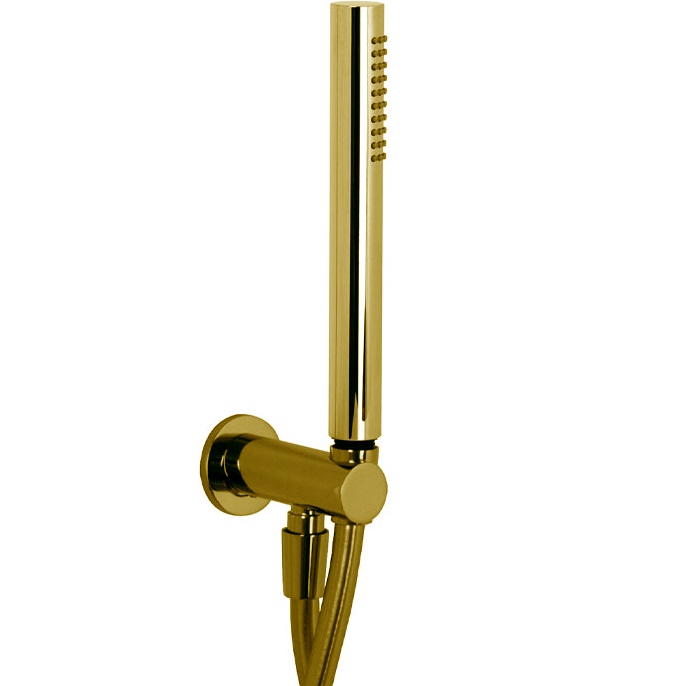 Душевая лейка Fima Carlo Frattini Wellness Set doccia F2287/4NOTOR (золотой), с держателем и шлангом