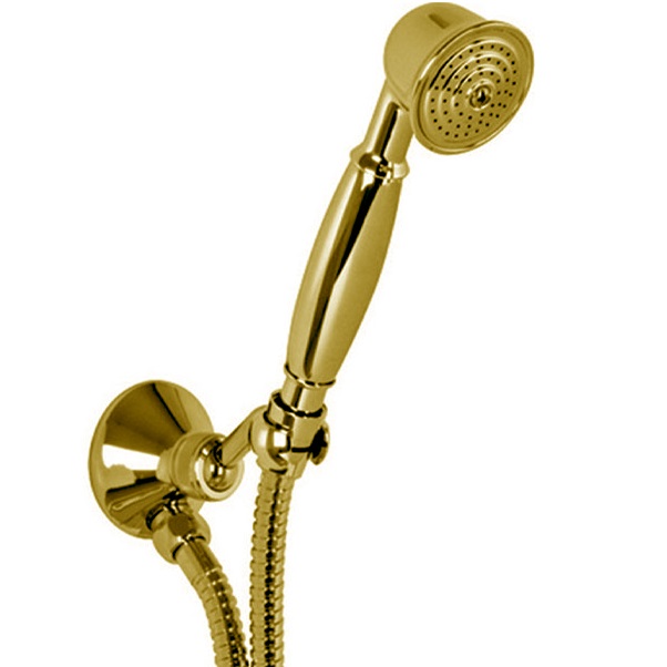 Душевая лейка Fima Carlo Frattini Wellness Set doccia F2287/6OR (золотой), с держателем и шлангом