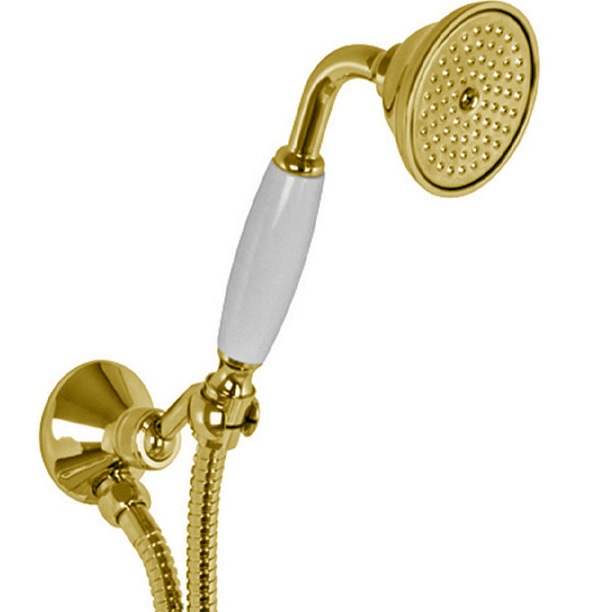 Душевая лейка Fima Carlo Frattini Wellness Set doccia F2287/8OR (золотой), с держателем и шлангом