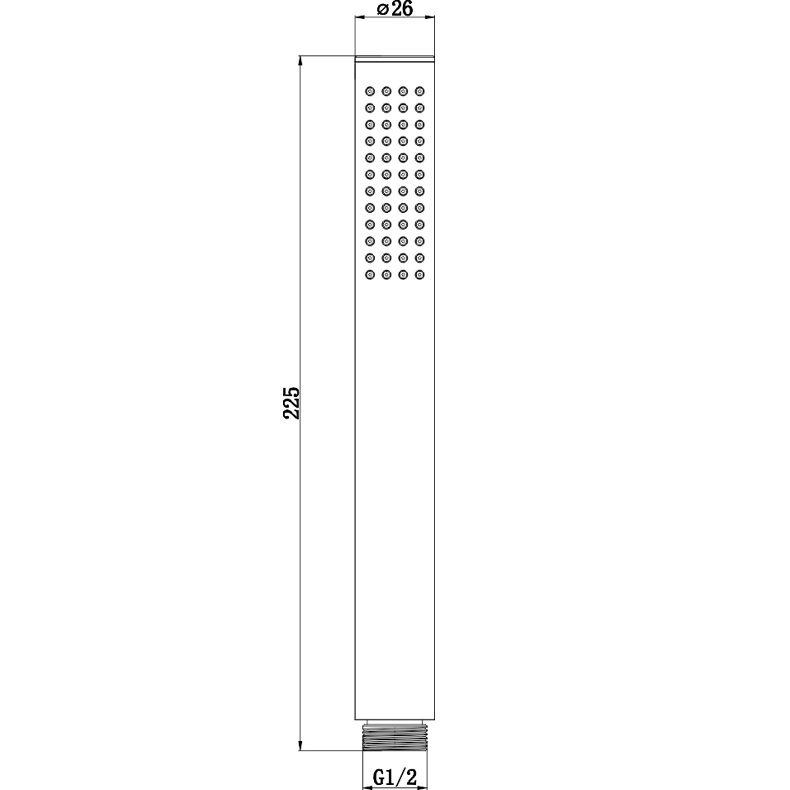 Душевая лейка Whitecross Серия Y MICRO-GL (золотой PVD), 1 режим