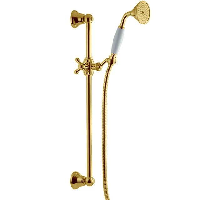 Душевая штанга с ручным душем Fima Carlo Frattini Wellness F2044/3OR (золотой)