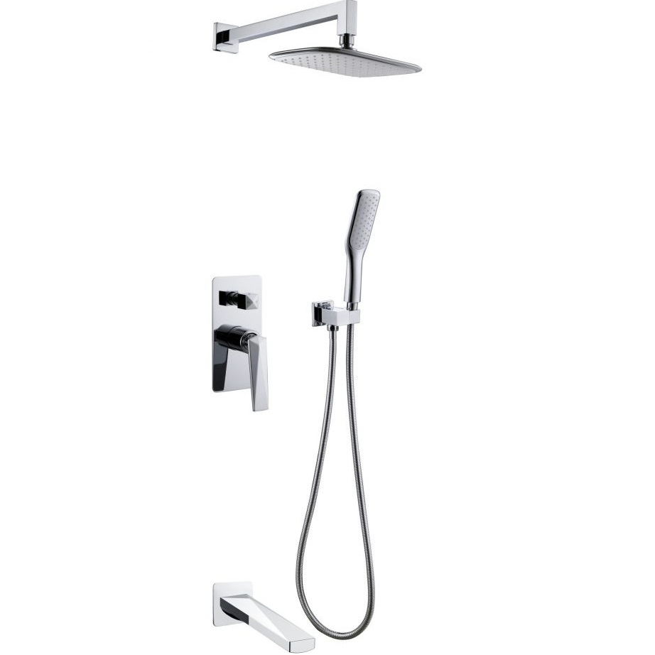 Душевой комплект 20x20 см. Boheme Venturo 374-2 (хром), с изливом