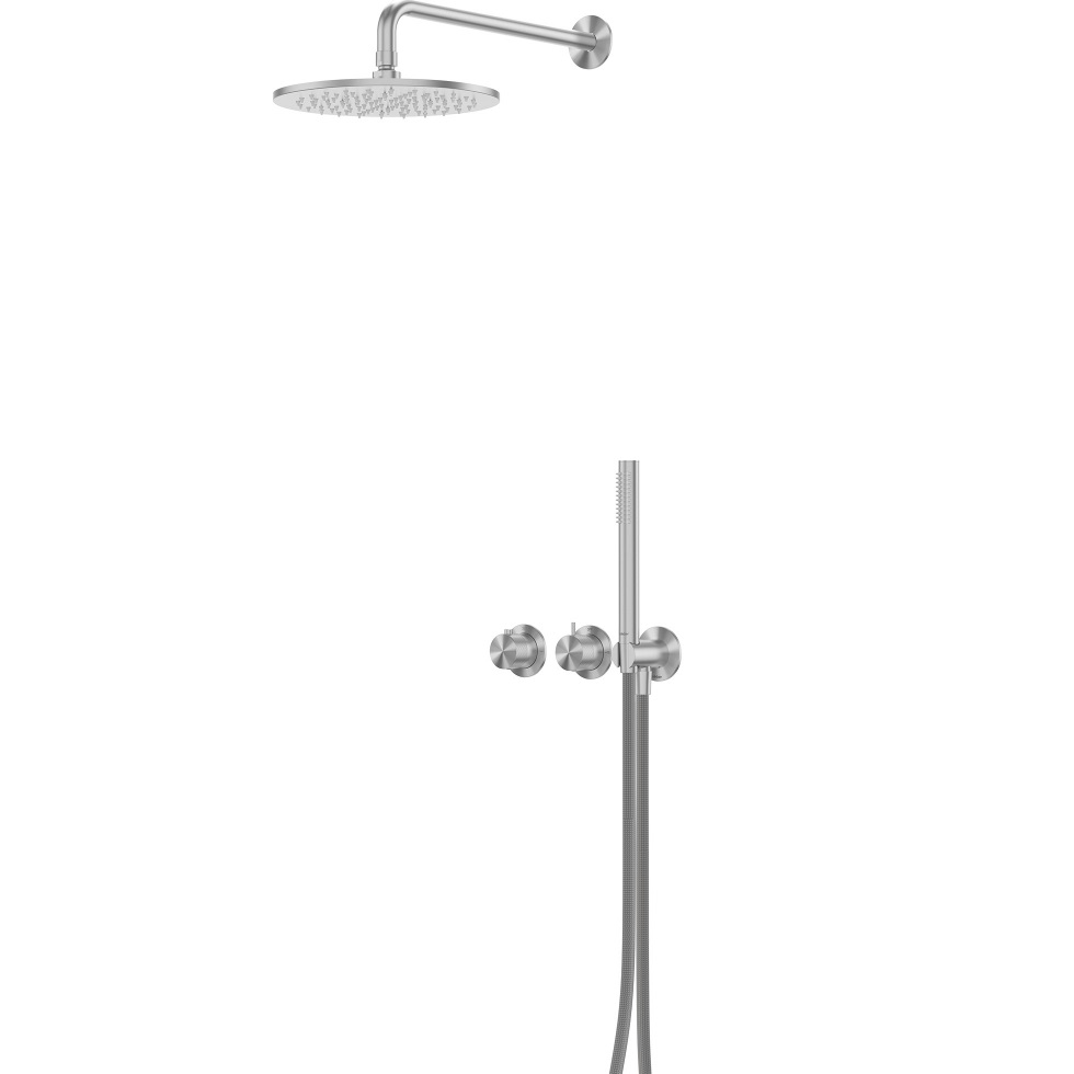 Душевая система Abber Emotion 316 AF8851BST 25x25 (сталь брашированная), без излива