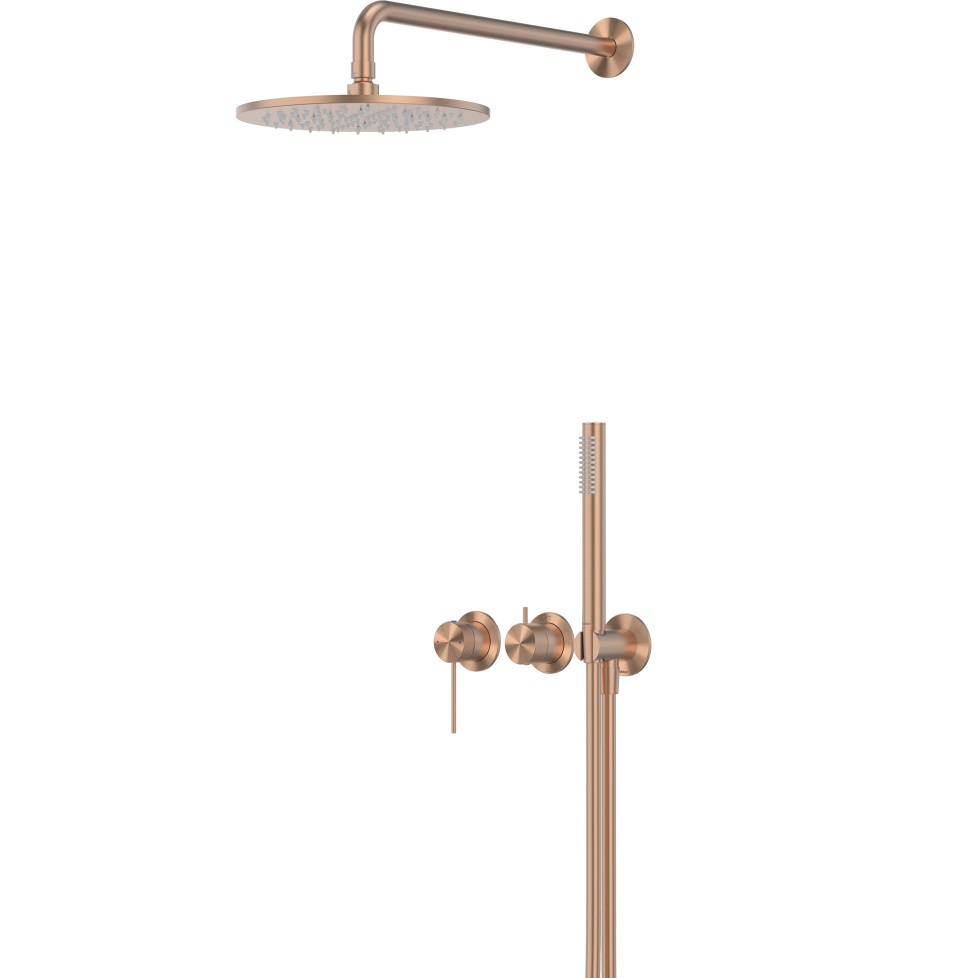 Душевая система Abber Emotion 316 AF8819BRG 25x25 (розовое золото брашированное), без излива