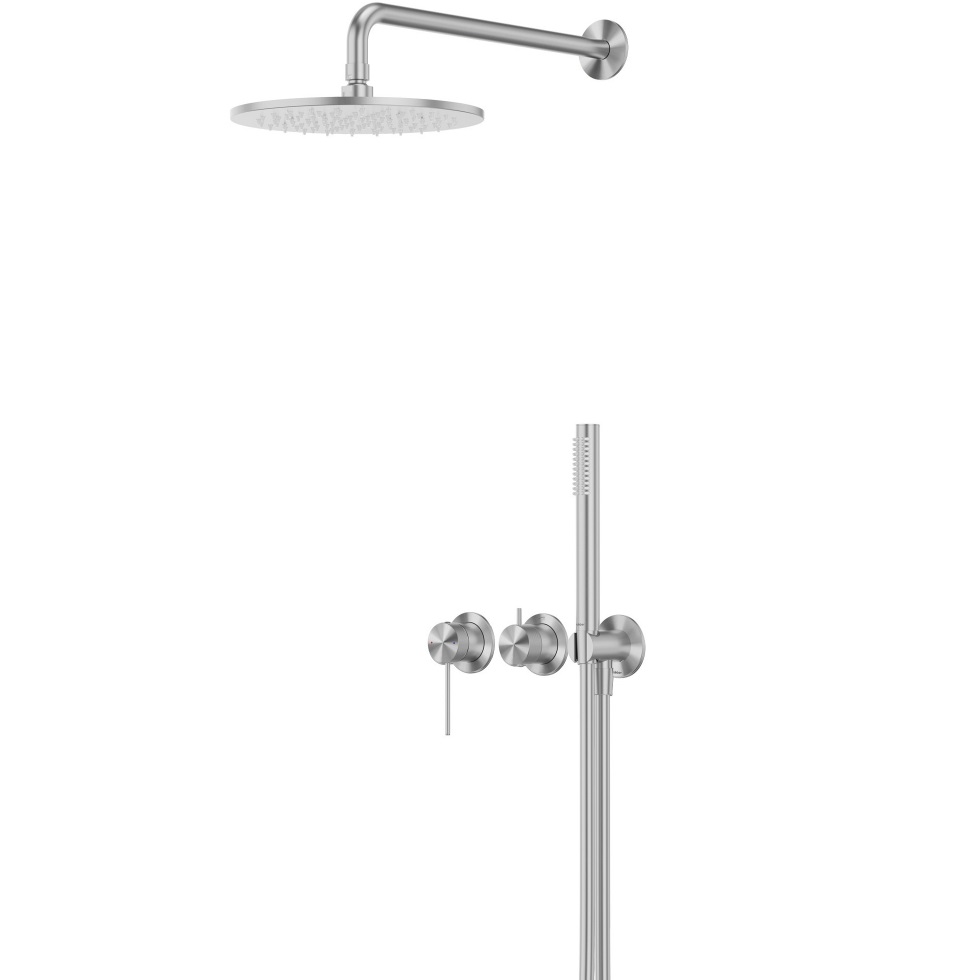 Душевая система Abber Emotion 316 AF8819BST 25x25 (сталь брашированная), без излива